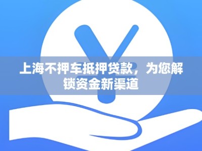 上海不押车抵押贷款，为您解锁资金新渠道