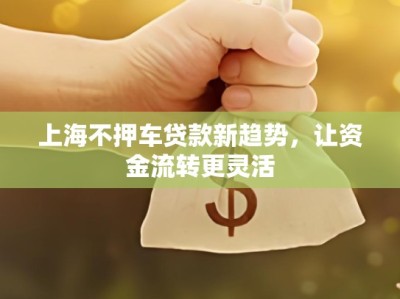 上海不押车贷款新趋势，让资金流转更灵活